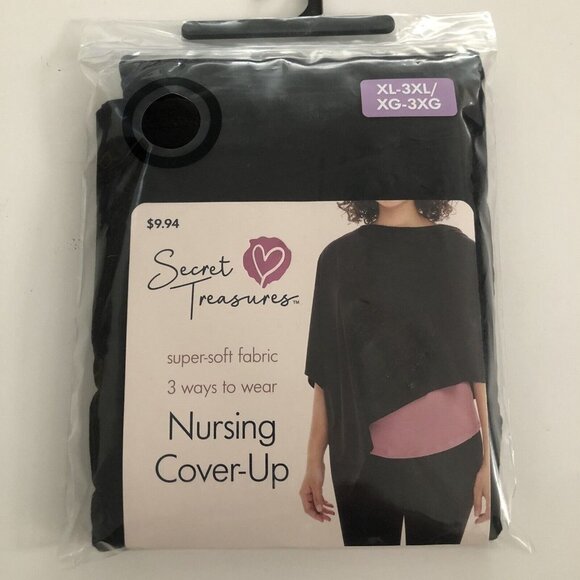Secret Treasures Black Nursing Cover-Up  - Size: XL -3XL - Picture 1 of 2